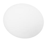 RUNROTOO Glass Globe Replacement Lamp Shade for Wall Lamps and Pendant Wall Sconces with Screw Thread Flat Oval Sphere Shape, White Glass Material, for Room in Your Home
