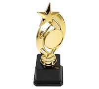 RUNROTOO Golden Star Shape Plastic Trophy Base for Sports Team Competitions and Youth Leagues, High Visibility Reward Prop Award for Football Soccer Tournament Achievements