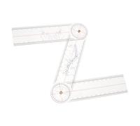 RUNROTOO Goniometer 17inch - Transparent Orthopedic Angle Ruler - Spinal Curve Measurer Orthopedic Rehab Tool Range of Motion Protractor for Evaluation