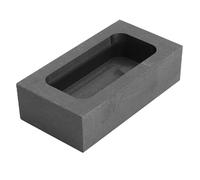 RUNROTOO Graphite Crucible Mold High Purity Graphite Thermal Stability Corrosion Resistance 650g Black for Non-Ferrous Metal Gold Casting Laboratory Test Analysis