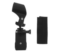 RUNROTOO Guitar Microphone Holder: Music Mic Stand Fits Stringless Guitar - 360 Degree Adjustable Mic Clip on for Stage Singing Live Broadcast Event Use