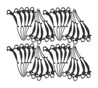 RUNROTOO Gutter Guard Mesh Clips Black Plastic 50Pcs for Leaf Screen Protection Windproof Hooks Strong Weather Resistance for Roof Gutter Maintenance