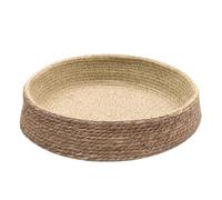 RUNROTOO Hand Woven Grass Willow Braided round Pet Woven House, Washable Cooling Pet Nest Suitable for Puppy and Cat at Home, Small Puppy Bed Offering Comfort and Breathability