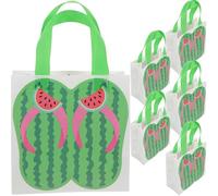 RUNROTOO Hawaii Party Bags Multipurpose Present Package Bags Lightweight Non-woven Fabric 6pcs for Holiday Shopping and Tropical Beach Pool Party