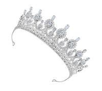RUNROTOO Headdress, Elegant Crystal Headband Delicate Silver Alloy Bridal Headwear Rhinestone Wedding Hair Accessory for Women Suitable for Wedding and Holiday Occasions
