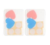 RUNROTOO Heart Shaped Protective Cover for Diamond Art Light Pad Board, Plastic LED Drawing Board Protector with Key Button Shield, 4pcs Set in Pink and Blue for Mosaic Crafting