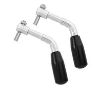 RUNROTOO Heat-Resistant Fireplace Handle Replacement Kit Metal Plastic Small Pull Handles for Wood Burning Stove Boiler Coal Stove Parts with Knob Hole Ergonomic Grip and Fire Pit