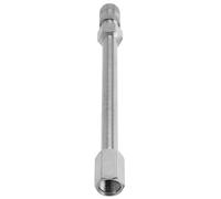 RUNROTOO Heavy Duty Copper Tire Valve Stem Valve Extension Rod 100mm Silver Metal for Accurate Inflation Pressure Control Suitable for Sedans and Cars