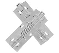 RUNROTOO Heavy Duty Self Closing Door Hinge 2Pcs 3 Inch Stainless Steel Spring Loaded for Wooden and Cabinet Doors