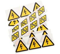 RUNROTOO High Voltage Warning Decals 30Pcs Safety Hazard Electrical Shock Stickers for Industrial Use