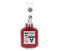 RUNROTOO Id Card Holder Retractable Nurse Badge Reel Acrylic with Swivel Clip, Suitable for Phlebotomists, Students, and Doctors, Practical Accessory for Hospital and Clinic Use Red Type a