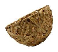 RUNROTOO Imitation Rattan Lampshade E27 Base Hand-Woven Faux Rattan Rustic Light Cover for Guesthouse and Hotel Decor