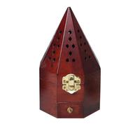 RUNROTOO Incense Burner with Unique Appearance Design Brown Home Sturdy Desktop Decor Censer for Elegant Aromatherapy and Meditation in Home Or Office
