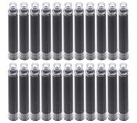 RUNROTOO Ink Cartridges for Smooth Writing, Easy to Install 100pcs Black Fountain Pen Ink Refills Simple and Generous Design for Office Use