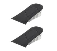 RUNROTOO Insoles Honeycomb Structure 3.5cm Height Increasing for Men and Women Double Layer Black Shockproof Silicone and Velvet Invisible Shoe Lifts for Comfortable Heel Height Increase