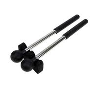 RUNROTOO Instrument with Easy Accessories to Handles, Grip for Metal Perception Portable Rubber Hammer Head Drumsticks Practical Mallet Holder Included Meditation Yoga