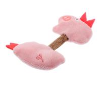 RUNROTOO Interactive Cat Plush Animal Shape with Catnip for Indoor Cats, Pink Soft Cartoon Design to Stress and Encourage Play
