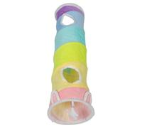 RUNROTOO Interactive Cat Tunnel with Multi Holes and Cloth Material for Indoor Cats and Kittens Promotes Self Play and Enrichment a Foldable Design