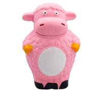 RUNROTOO Interactive Pet Puppy Molar Biting Made of Sturdy Pink Latex, Squeaky Sheep Design That Cleans Teeth and Prevents Biting, for Playing and Teething Dogs