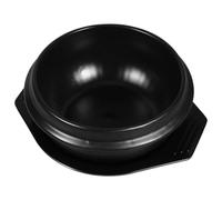 RUNROTOO Korean Vintage Stone Bowl with Tray 1500ml Ceramic Stovetop Safe Kitchen Supply for Cooking and Serving Hot Dishes for Bibimbap and Soup Preparation