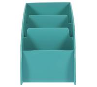 RUNROTOO Large Capacity Plastic Desktop Storage Box Makeup Display Organizer with Trapezoid Dividers for Bedroom and College Dorm Rooms, Keep Things Neat and Orderly