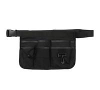 RUNROTOO Lightweight Black Oxford Cloth Gardening Tools Belt Bag with Three Shallow Grilling Pockets to Organize Tools and Hold Small Things, for Home and Garden Use