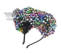 RUNROTOO Lightweight Women Fascinator Hat Headband with Sequin Cloth Material, Charming and Elegant Style, Reducing Pressure and Providing Good Wearing Feeling, for Festival Outfit