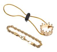 RUNROTOO Lizard Crowns Reptile Necklace Easy to Take off Comfortable Aluminum Alloy Creative Stylish Shape Christmas Holidays for Crawling Pets Friends Who Have Crawl Pets