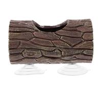 RUNROTOO Lizard Suction Cup Tree Hole Reptile Shelter Resin Hideout for Gecko and Betta Fish Tank Decoration Secure Attachment