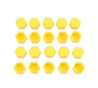RUNROTOO Lug Nut Covers Wheel Nut Protectors 19mm 20pcs Yellow Silicone Hexagonal Tough and Easy to Fit for Car Wheels