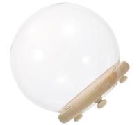 RUNROTOO Luminous 13cm Micro Landscape Glass Dome with Preserved Flower Display Dustproof Glass Cover for DIY Decorative Tabletop Ornament Eternal Flower Bell Jar for Home Décor