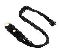 RUNROTOO Macrame Instrument Hanger Wall Mount for Guitar and Ukulele, Woven Cotton Linen Holder in Beige, Elegant and Unique Design to Decorate Your Wall at Home
