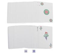 RUNROTOO Mahjong Hand Cards Standard Mahjong Card Plastic Playing Cards Wide Size Thick Material for Travel Outdoor Home Games