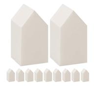 RUNROTOO Makeup Puff for Precise Application and Natural Makeup Effect Disposable with Soft Texture and Gentle Surface Design Powder Beige 30pcs Pentagonal Arrowhead Shape in Daily or Party