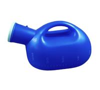 RUNROTOO Male Urinal Adult Urinal Container Daily Use Urine Bottle Plastic 2000ml Blue Portable Reusable for Travel and Outdoor Men