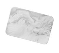 RUNROTOO Marble Pattern Ceramic Rectangle Cutting Board Meat Bread Fruit Cake Serving Tray Small Gray Non-Slip Multi-Function Kitchen Chopping Board for Food Preparation