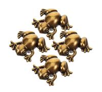 RUNROTOO Metal Drawer Pulls Frog Design Vintage Style 4Pcs Set for Dresser and Wardrobe Doors