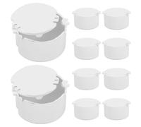 RUNROTOO Miniature Circular Plastic Control Box Sleek round PC Case 10pcs with Precision Fit and Wide Compatibility Suitable for Indoor and Outdoor Use