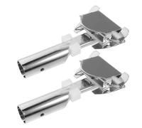 RUNROTOO Mop Pole Chuck Replacement Clips with Flexible Angle Adaptation and Secure Connection 2pcs Heavy Duty Iron for Broom Handle and Mop Cleaning Maintenance Accessories