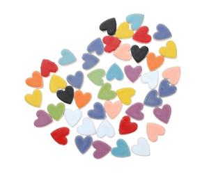 RUNROTOO Mosaic Tiles Set Ceramic Tiles Heart Shaped Ceramic Easy to Use with Romantic Design, for Valentine’s Day Random Color for Crafts and Home Decoration and Decor