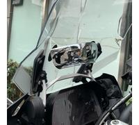 RUNROTOO Motorcycle Rearview Mirror Wide-angle Convex Side Mirror for Street Bike and Motorcycle, High Definition Silver Abs Chromium Material, Easy to Remove, Suitable for Professional