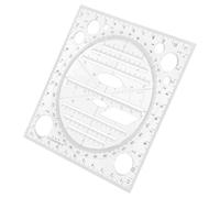 RUNROTOO Multifunctional Students Drawing Ruler Scales and Precise Measurement, Plastic Geometric Template Ruler for School and Home Use, for Mathematics and Design Activities