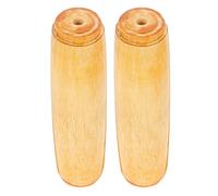 RUNROTOO Multipurpose Wooden File Handle 2Pcs 6.5Mm Hole Ergonomic Grip for Hand Drill and Workshop Cutting Tools