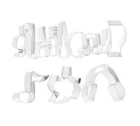 RUNROTOO Music Note Cookie Cutter Set Nonstick Stainless Steel Easy to Release Baking Mold Violin Piano and Guitar Shapes for Musicians for Baking and Cutting Appetizers