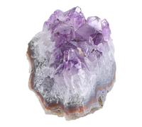 RUNROTOO Natural Amethyst Cluster Easy to Clean Crystal Decoration Crystal Ornament and Suitable as Flowerpot Stone for Desktop Or Fish Tank
