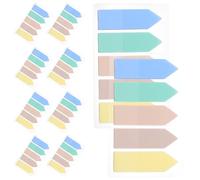 RUNROTOO of Assorted Colour Arrow Index Tabs Convenient for Note Taking 10 Sets Sticky Page Markers Paper Material, 50pcs Per Set and Easy to Carry for Office and School Supplies