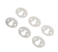RUNROTOO Oval Flat Keyhole Shelf Brackets 15Pcs Metal Hanging Plates 25X20Mm for Wall Hooks and Frame Hanging Hardware