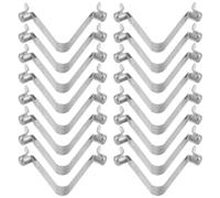RUNROTOO Paddle Spring Snap Clips 40Pcs V Shape Double Button Hollow Spring Clips 8Mm Tube Locking Pins for Kayak and Tent Pole Use