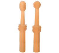 RUNROTOO Pet Toothbrush Set for Dogs and Cats, Compact Silicone 2Pcs Single-Head Toothbrushes, Puppy Dental Hygiene Kit for Easy Use
