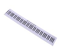 RUNROTOO Piano Keyboard Practice Mat for Beginners - Waterproof 88-Key Piano Key Note Guide - Tear-Resistant Fingering Training Keyboard Chart for Music Study